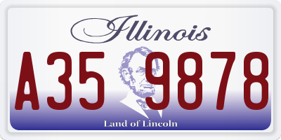 IL license plate A359878