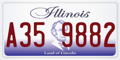 IL license plate A359882