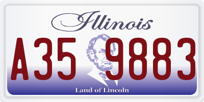 IL license plate A359883