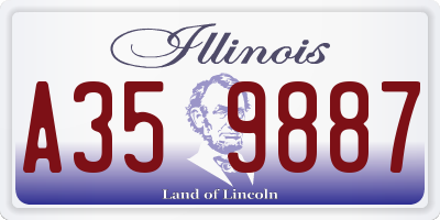 IL license plate A359887