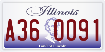 IL license plate A360091