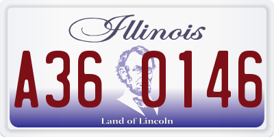 IL license plate A360146