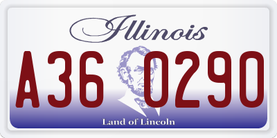 IL license plate A360290