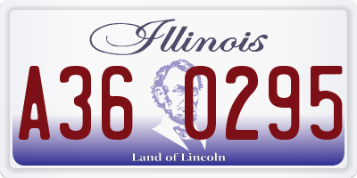 IL license plate A360295