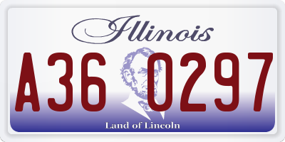 IL license plate A360297