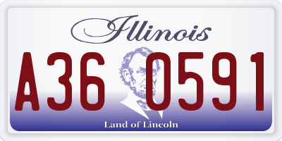 IL license plate A360591