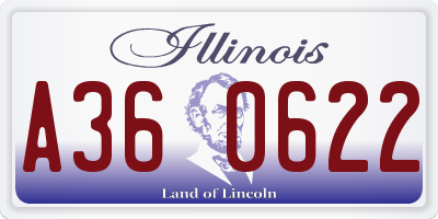 IL license plate A360622