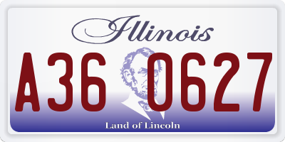 IL license plate A360627