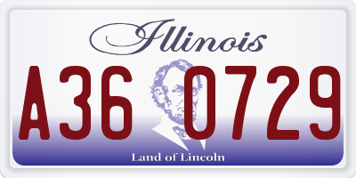 IL license plate A360729