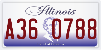 IL license plate A360788