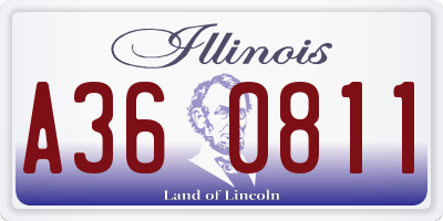 IL license plate A360811