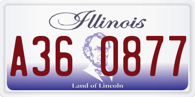 IL license plate A360877