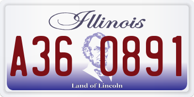 IL license plate A360891