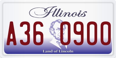 IL license plate A360900