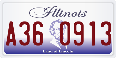 IL license plate A360913