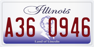 IL license plate A360946