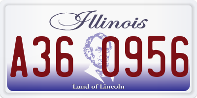 IL license plate A360956