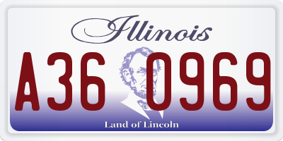 IL license plate A360969