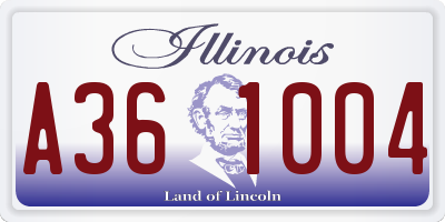IL license plate A361004