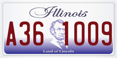IL license plate A361009