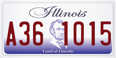 IL license plate A361015