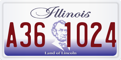 IL license plate A361024