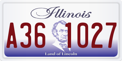 IL license plate A361027