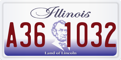 IL license plate A361032