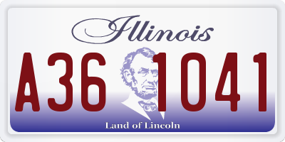 IL license plate A361041