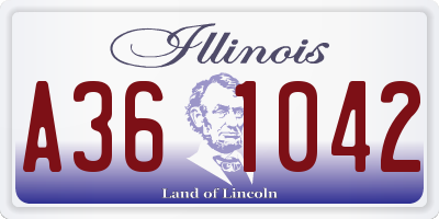 IL license plate A361042