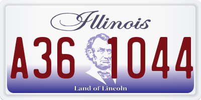 IL license plate A361044