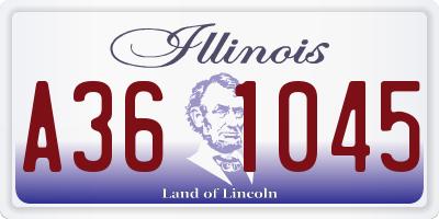 IL license plate A361045