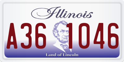 IL license plate A361046