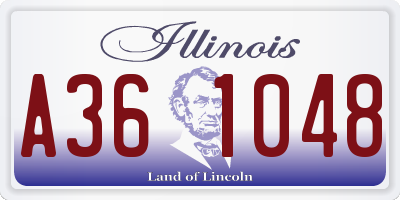 IL license plate A361048
