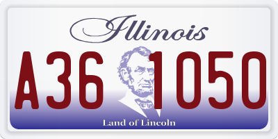 IL license plate A361050
