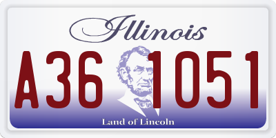 IL license plate A361051