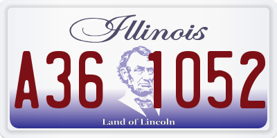 IL license plate A361052
