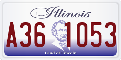 IL license plate A361053