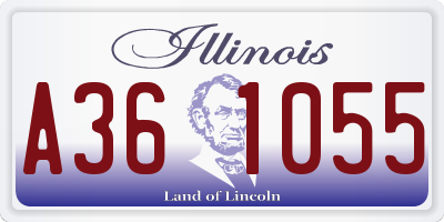 IL license plate A361055