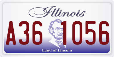 IL license plate A361056