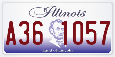 IL license plate A361057