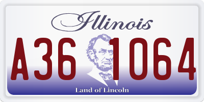 IL license plate A361064