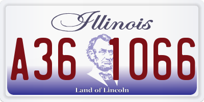 IL license plate A361066