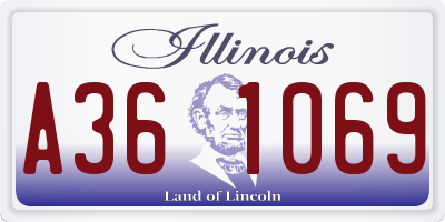 IL license plate A361069