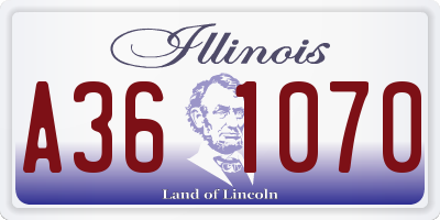 IL license plate A361070