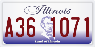 IL license plate A361071
