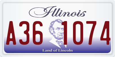 IL license plate A361074