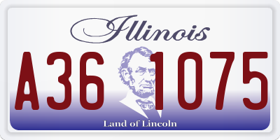 IL license plate A361075