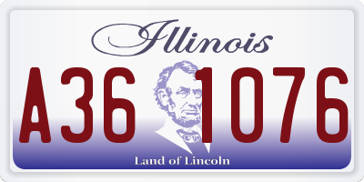 IL license plate A361076