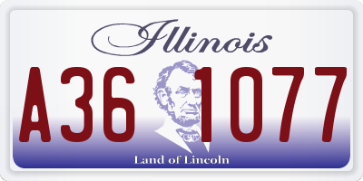 IL license plate A361077